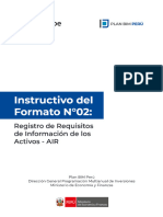 Instructivo Del Formato N 02 - Registro de Requisitos de Información de Los Activos - AIR - PDF Descargar Libre