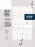 Calendário 2024 Modelo