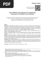 Mosoiu Et Al 2023 Core Palliative Care Research Competencies Framework For Palliative Care Clinicians