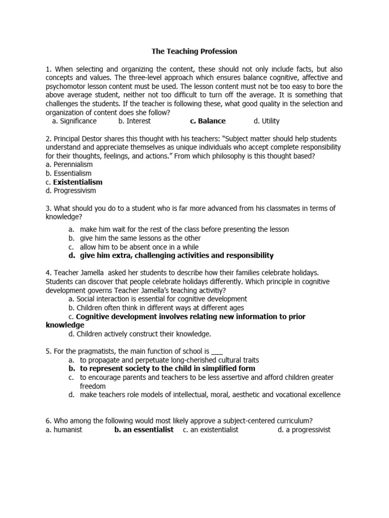 Teacher Job Description and Principles | PDF | Teachers | Learning