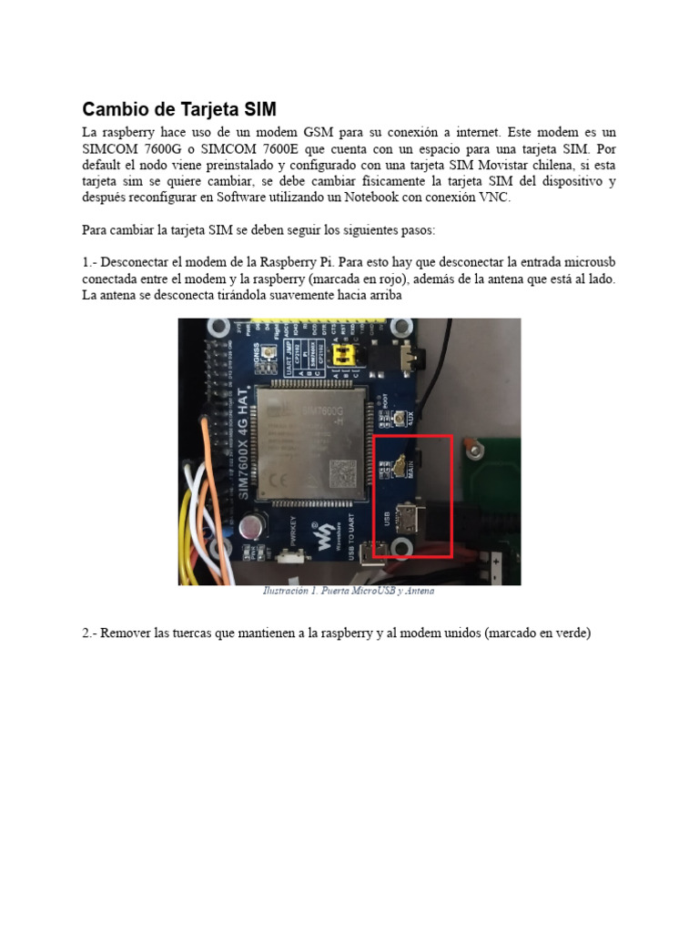 Configuración de Modem y Tarjeta SIM 2 | PDF | Wifi | USB