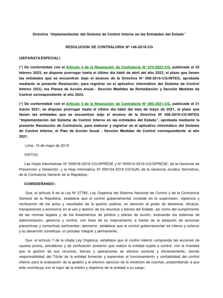 Sistema de Control Interno y Gestión de Riesgos | PDF | Presupuesto ...