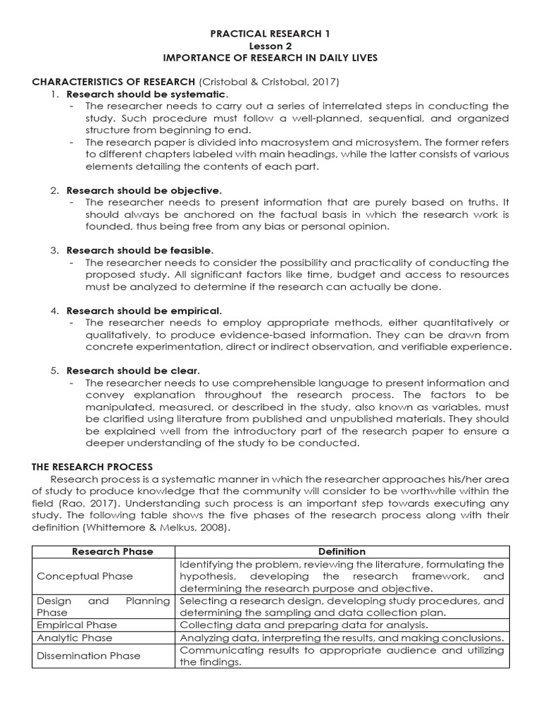 Characteristics and Ethics of Research | PDF | Data | Integrity