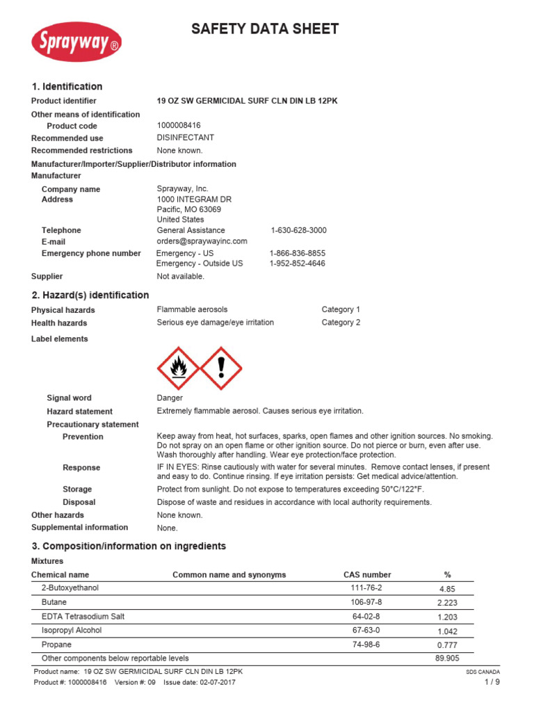 Product Identification and Safety Guidelines | PDF