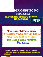 Teknik o Estilo NG Pagbasa