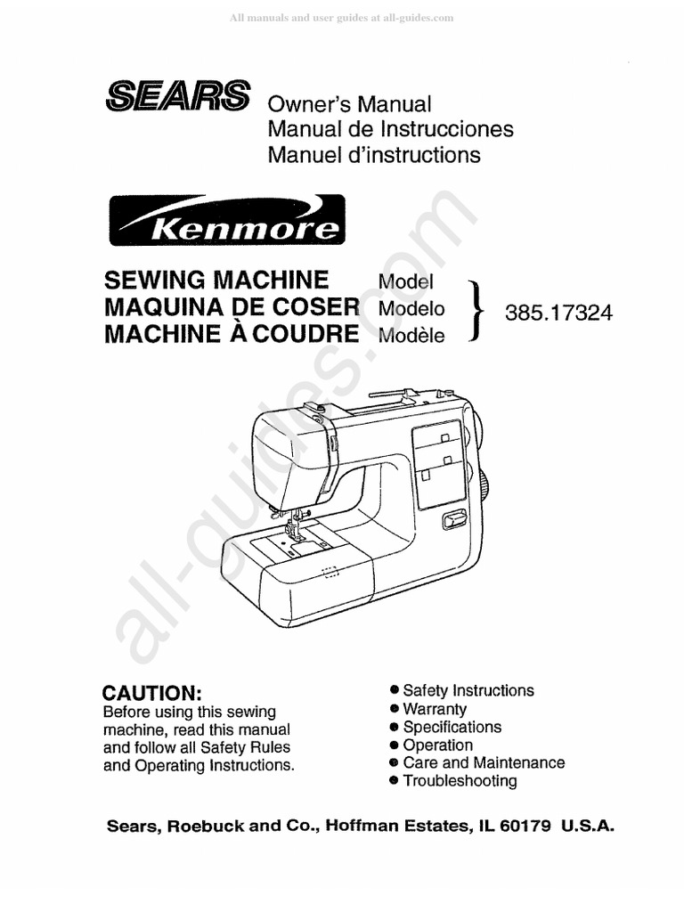 KENMORE SEWING MACHINE INSTRUCTIONS MANUAL PDF visual data 2