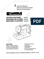 Kenmore 385.17624 Sewing Machine Instruction Manual