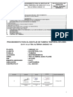 Proc para Montaje de Tuberia - Linea D-011 A La Tea Alterna