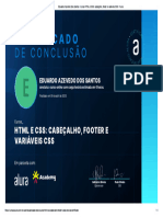 Eduardo Azevedo Dos Santos - Curso HTML e CSS - Cabeçalho, Footer e Variáveis CSS - Alura