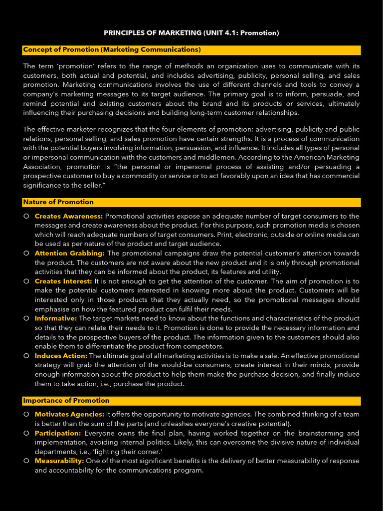 Understanding Marketing Promotion Strategies | PDF | Marketing ...