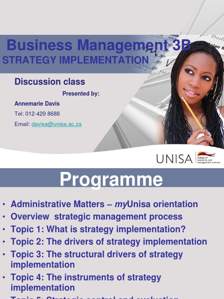 Strategy Implementation in Business Management | PDF | Strategic ...
