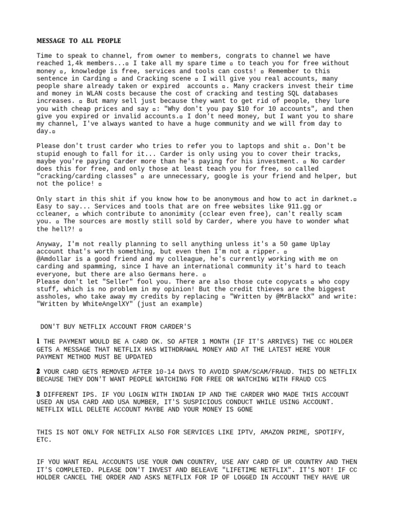 Important Message PDF