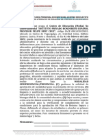 Acta de Acuerdos Del Personal Docente Del Centro Educativo