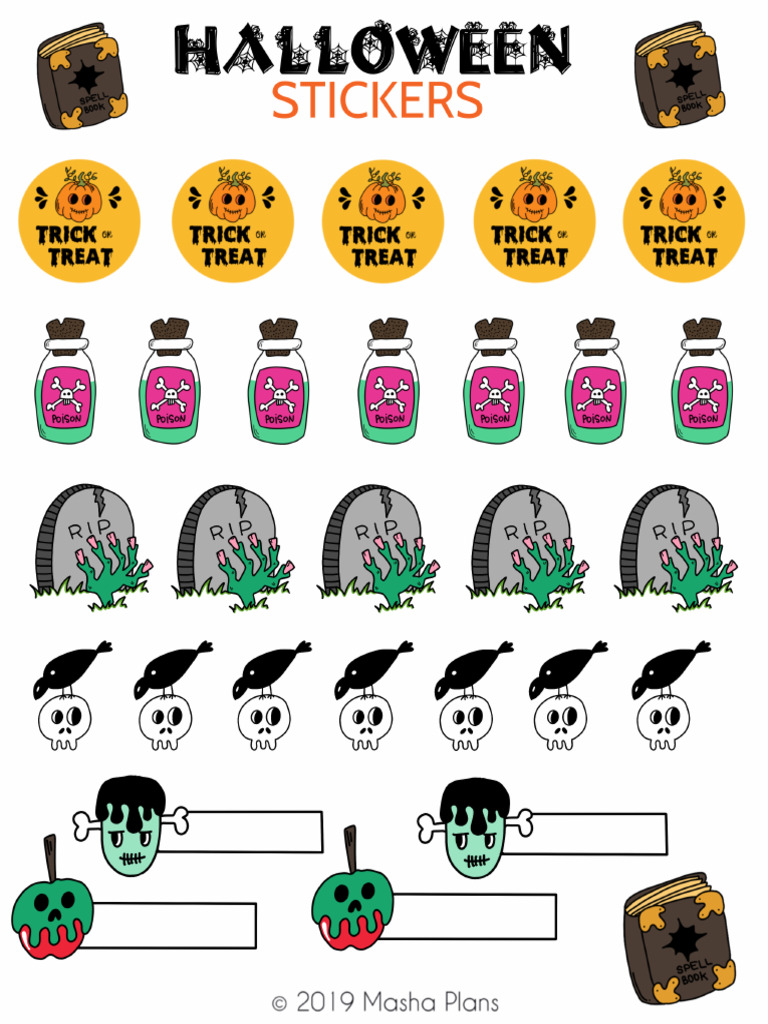 Halloween Stickers Sheet | PDF