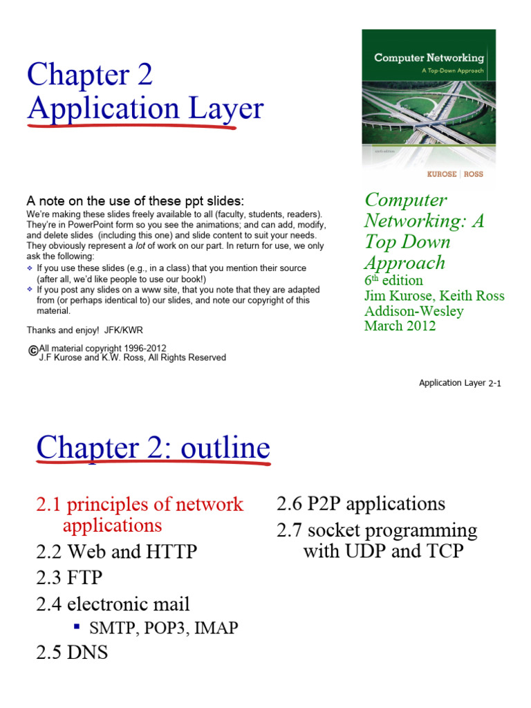 Application Layer - Chapter - 2 - Version 7.1 | PDF | Transport Layer ...