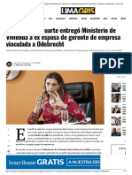 Presidenta Boluarte Entregó Ministerio de Vivienda A Ex Esposa de Gerente de Empresa Vinculada A Odebrecht - Lima Gris