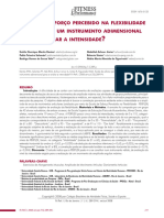 Dantas Et Al. Fit Perf J, 7 (5), 289-94es, 2008. Escala de Esforço Percebido Na Flexibilidade