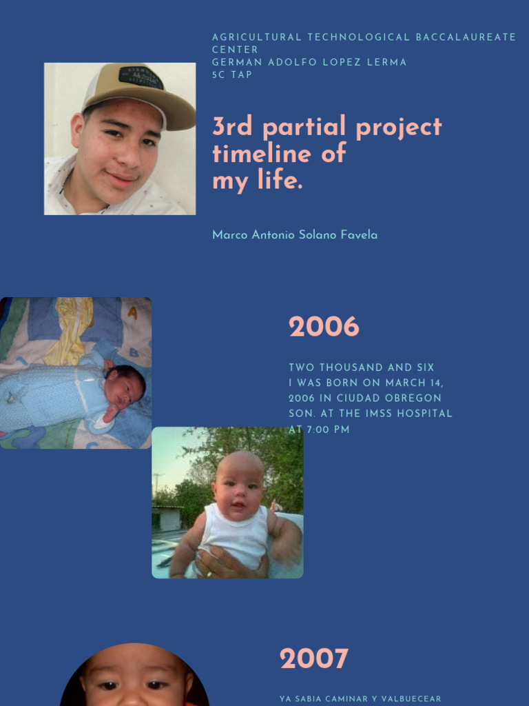 Proyecto 3er Parcial Linea Del Tiempo de Mi Vida | PDF