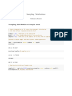 Sampling Distributions: Sampling Distribution of Sample Mean