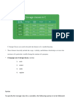 Storage Classes in C