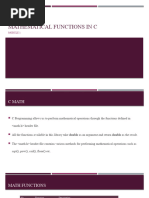 Mathematical Functions in C