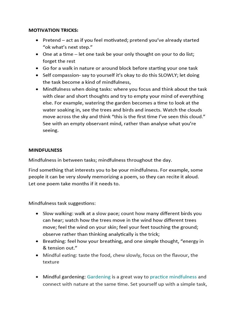 Motivation Mindfulness Download Free Pdf Mindfulness Thought