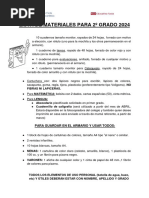 Lista de Materiales Escolares 2025 | PDF | Cuaderno | Lápiz
