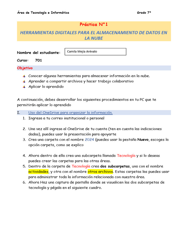 Herramientas Digitales para El Almacenamiento de Datos en La Nube | PDF ...