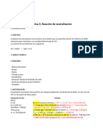 Práctica 3. Reacción de Neutralización