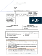 Sesión de Aprendizaje Sobre El Diluvio 2° Grado