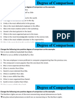 Degree of Comparison Exercise