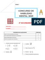 Preguntas de Aritmetica - 4to Año - LP - Concurso de Mate