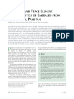 Fall 2020 Trace Element Characteristics Emeralds