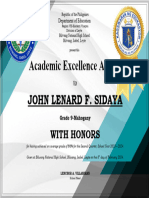 Academic Excellence Award - 9 - NARRA