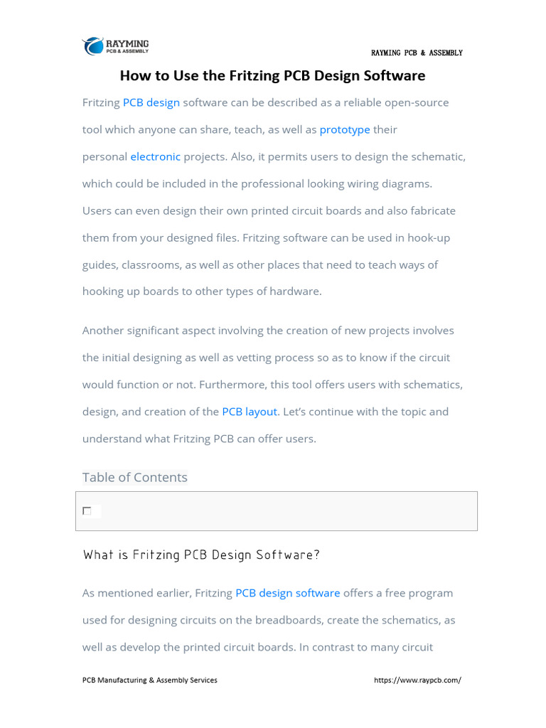 How To Use The Fritzing PCB Design Software | PDF | Printed Circuit
