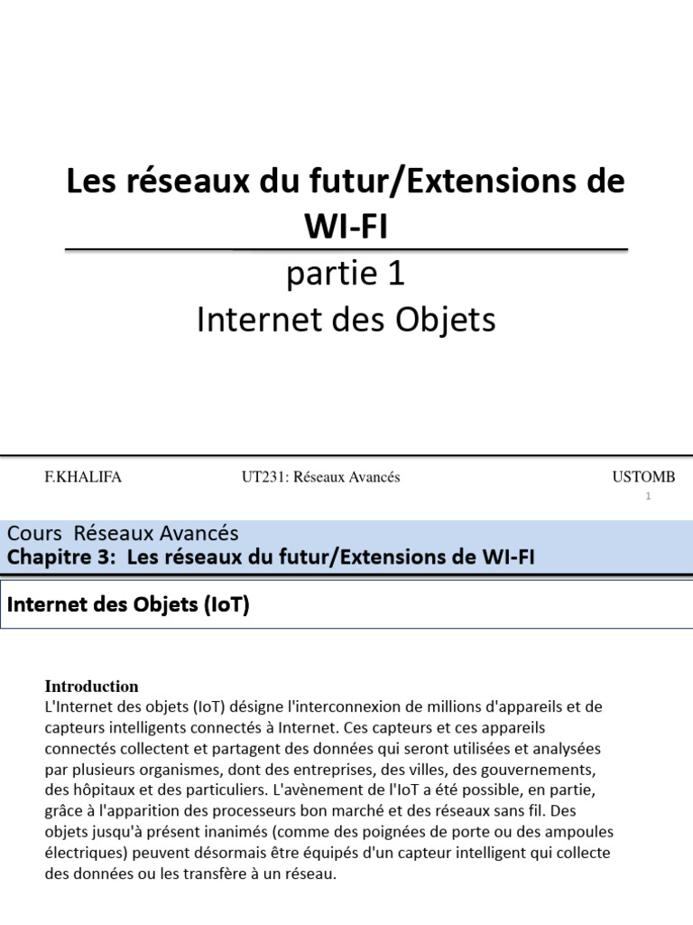6LowPAN : Protocole pour l'IoT | PDF | Internet des objets | I Pv6
