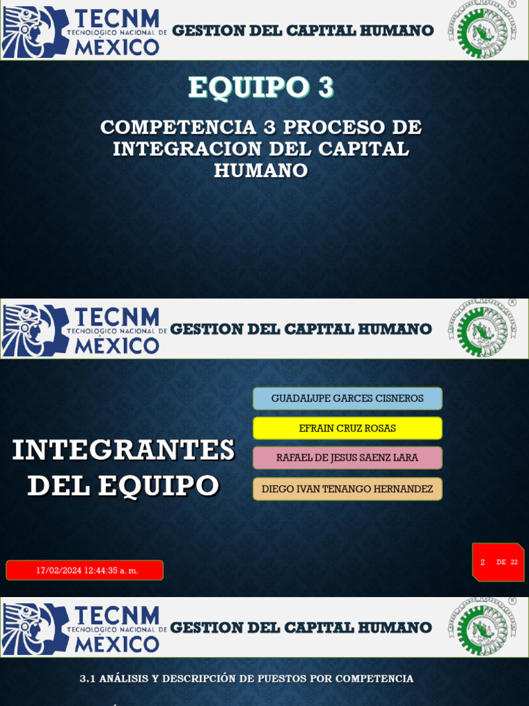 Competencia 3 Proceso de Integración de Capital Humano | PDF