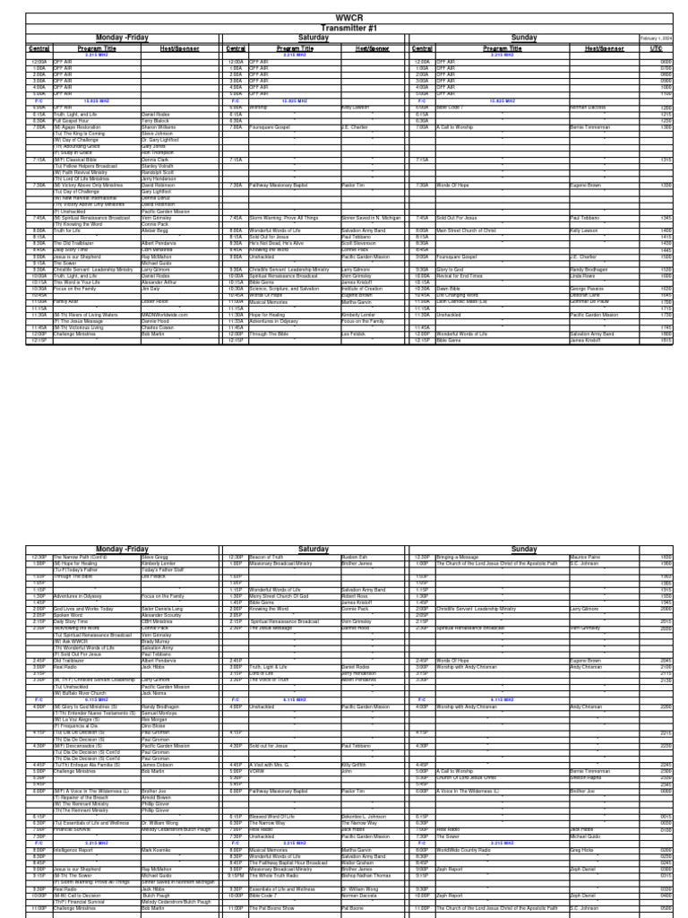Wwcr program guide pdf evangelicalism