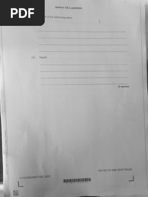 food and nutrition 2023 paper 2