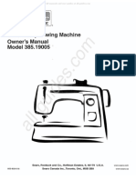 Kenmore 385.19005 Sewing Machine Instruction Manual