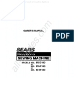 Kenmore 385.101118 Sewing Machine Instruction Manual
