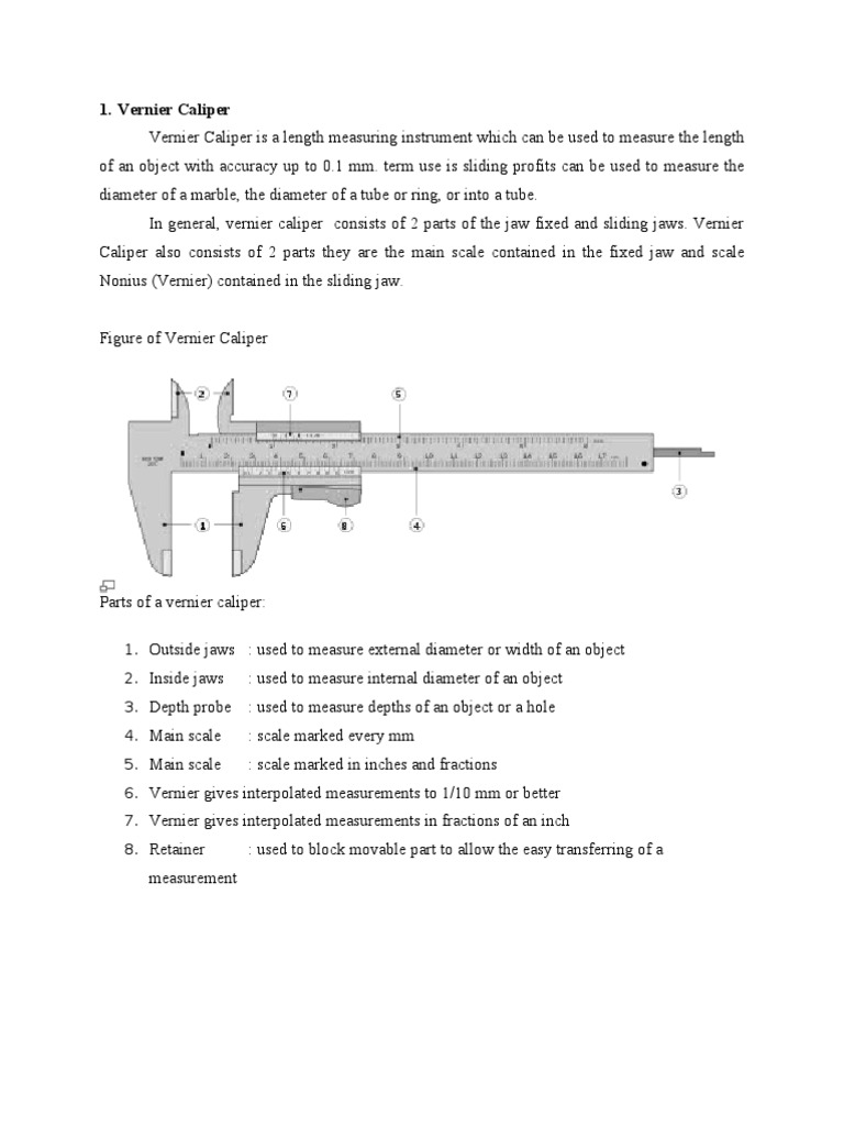 Vernier Caliper Measuring Instrument Physics & Mathematics Prueba