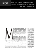 A Identidade Do Sujeito Constitucional Michel Rosenfeld[1]
