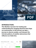 Weather Journal by Zyrol Dave S. Seda Bse3d Science