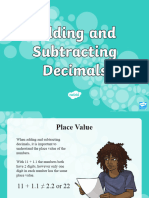 t2 M 2564 Uks2 Adding and Subtracting Decimals Powerpoint - Ver - 3