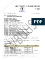 Schedule of MBBS 3rd Prof Part II ExaminationsMarch April 2023