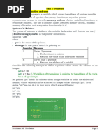 FYBCA Sem 2 C Lang Unit 2 - Pointer