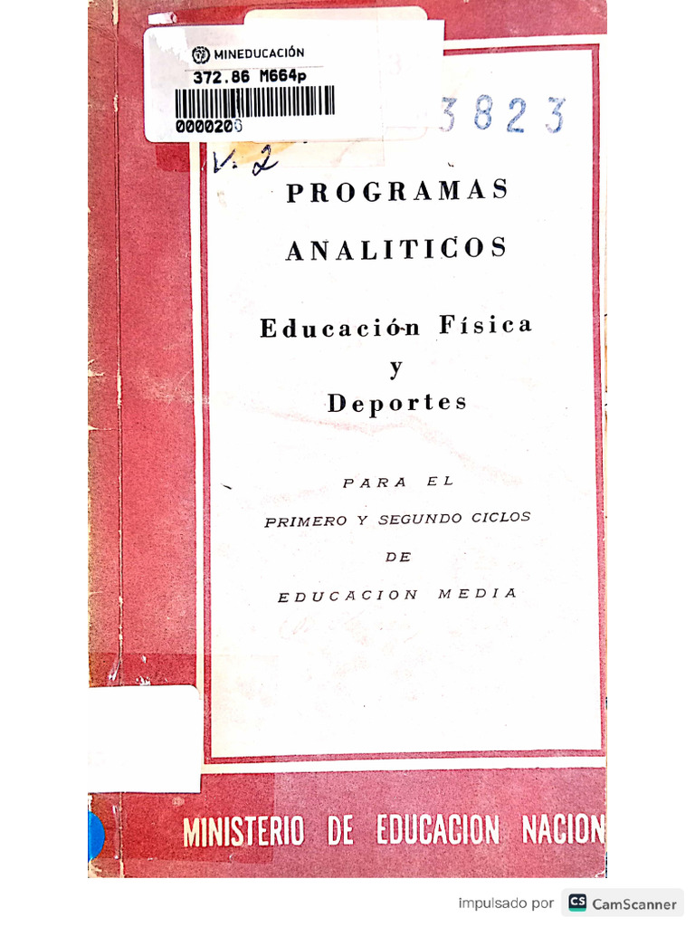 Programas Analíticos De Educación Física 1967 Pdf