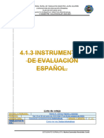4.1.3 Instrumentos de Evaluacion Español