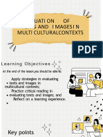 Evaluation of Texts and Images in Multicultural Contexts